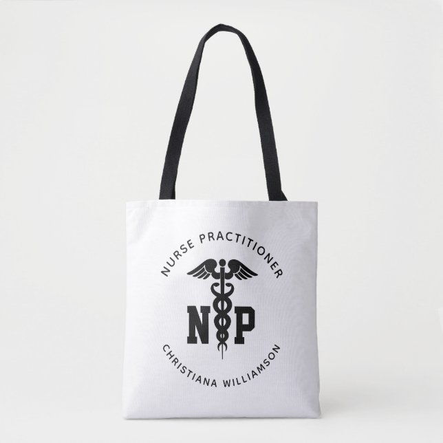Custom NP Nurse Practitioner Abschluss Caduceus (Vorderseite)