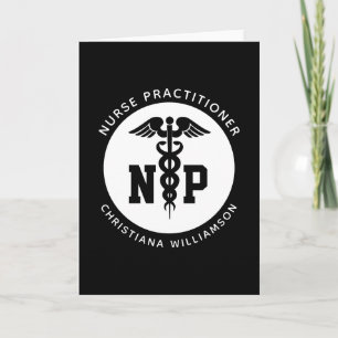 Custom NP Nurse Practitioner Abschluss Caduceus Karte