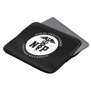 Custom NP Nurse Practitioner Abschluss Caduceus Laptopschutzhülle