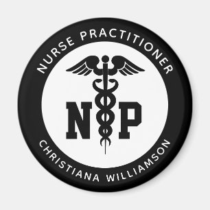 Custom NP Nurse Practitioner Abschluss Caduceus Magnet