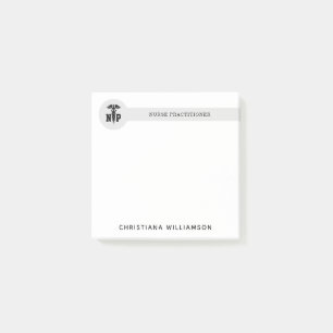 Custom NP Nurse Practitioner Abschluss Caduceus Post-it Klebezettel