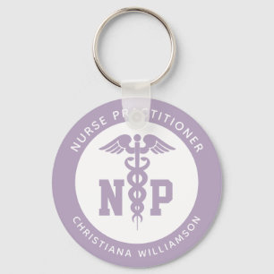 Custom NP Nurse Practitioner Abschluss Caduceus Schlüsselanhänger