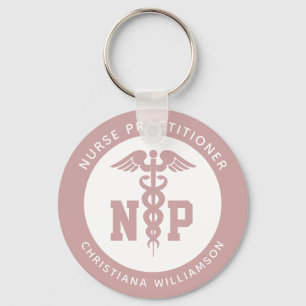Custom NP Nurse Practitioner Abschluss Caduceus Schlüsselanhänger