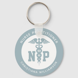 Custom NP Nurse Practitioner Abschluss Caduceus Schlüsselanhänger