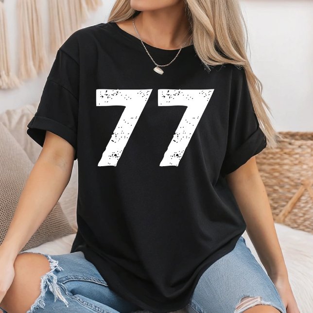 Custom Number Game Day School Team Football Number T-Shirt (Von Creator hochgeladen)