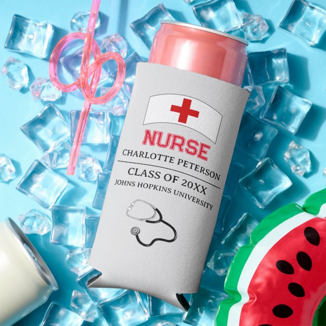 Custom Nurse Abschluss Selters Dosenkühler (In Situ Sommer)