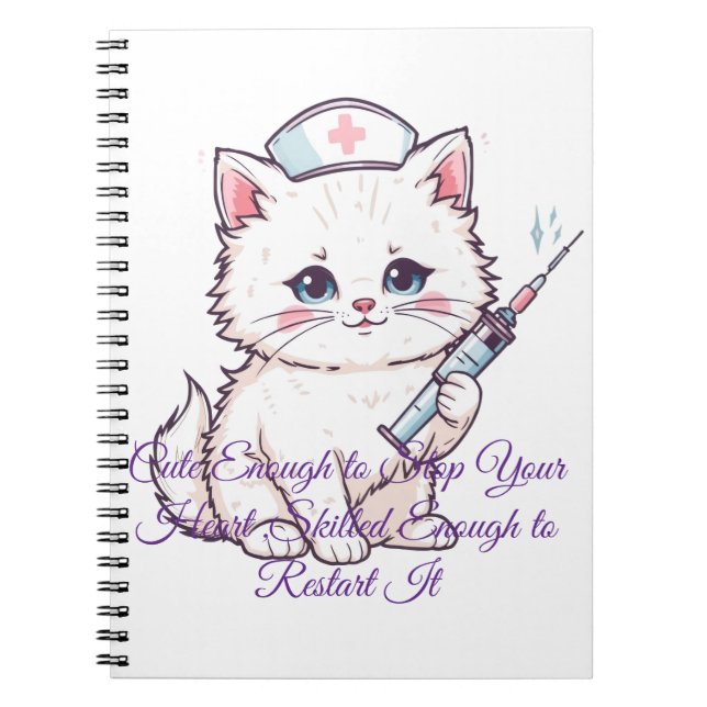 Custom Nurse Cat Skilled Enough Notizblock (Vorderseite)