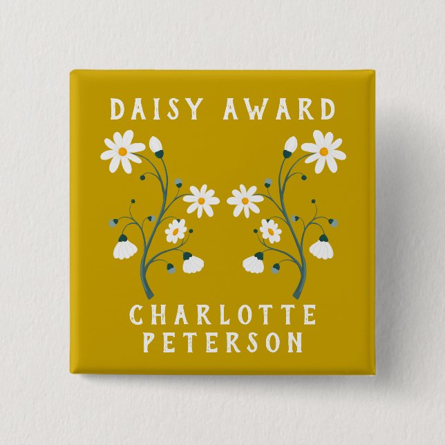 Custom Nurse Daisy Award Button (Vorderseite)