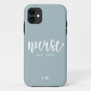 Custom Nurse Est Typografy Nurse RN Abschluss Case-Mate iPhone Hülle