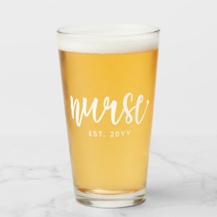 Custom Nurse Est Typografy Nurse RN Abschluss Glas