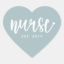 Custom Nurse Est Typografy Nurse RN Abschluss Herz-Aufkleber