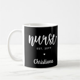 Custom Nurse Est Typografy Nurse RN Abschluss Kaffeetasse