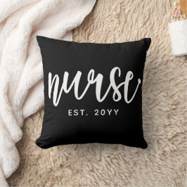 Custom Nurse Est Typografy Nurse RN Abschluss Kissen