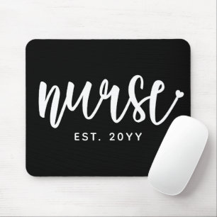 Custom Nurse Est Typografy Nurse RN Abschluss Mousepad