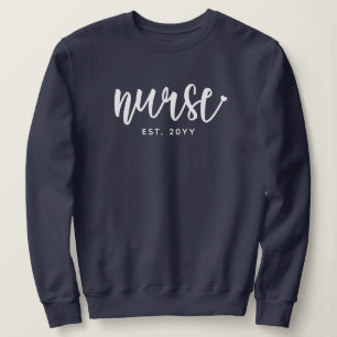 Custom Nurse Est Typografy Nurse RN Abschluss Sweatshirt