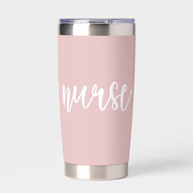 Custom Nurse Est Typografy Nurse RN Abschluss Thermobecher (Vorderseite)