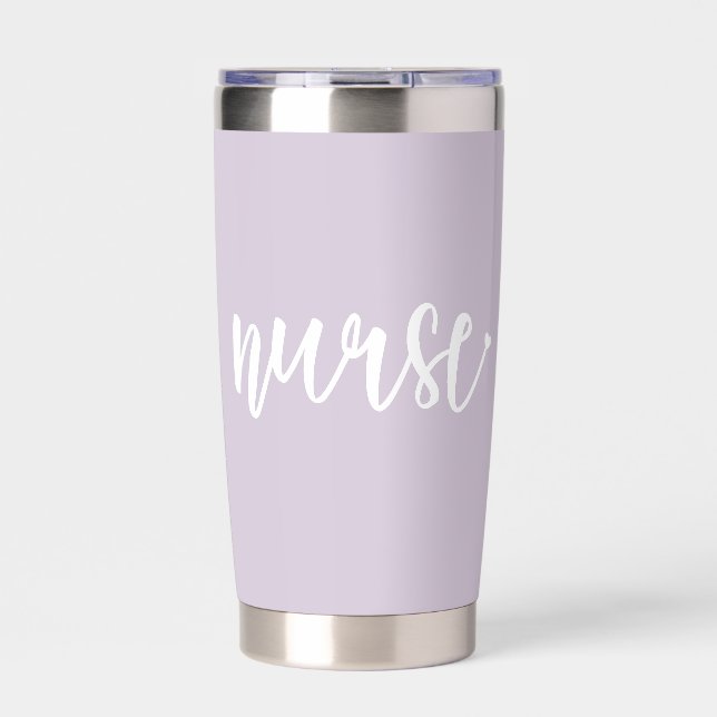 Custom Nurse Est Typografy Nurse RN Abschluss Thermobecher (Vorderseite)