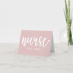 Custom Nurse Est Typografy Nurse RN Karte