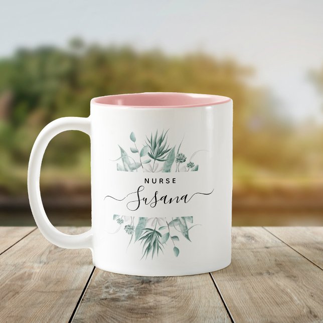 Custom Nurse Grad Geschenk der Krankenschule Danke Zweifarbige Tasse (Von Creator hochgeladen)