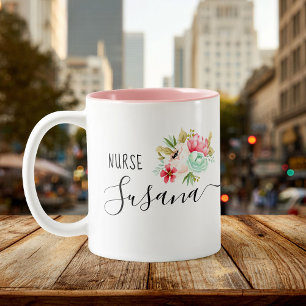 Custom Nurse Grad Krankenpflege Schule Geschenk Vi Zweifarbige Tasse