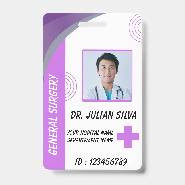 Custom Nurse ID Badge for Healthcare Employees Ausweis (Vorderseite)