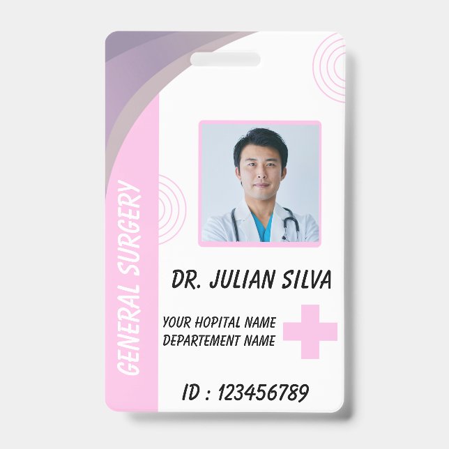 Custom Nurse ID Badge for Healthcare Employees Ausweis (Vorderseite)