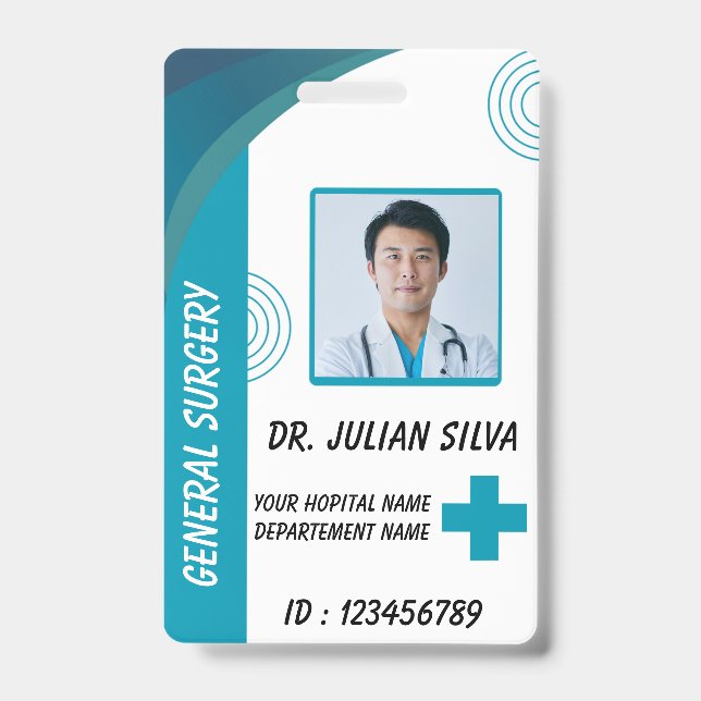 Custom Nurse ID Badge for Healthcare Employees Ausweis (Vorderseite)