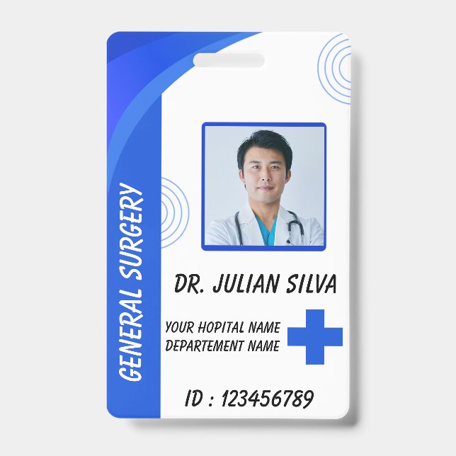 Custom Nurse ID Badge for Healthcare Employees Ausweis (Vorderseite)