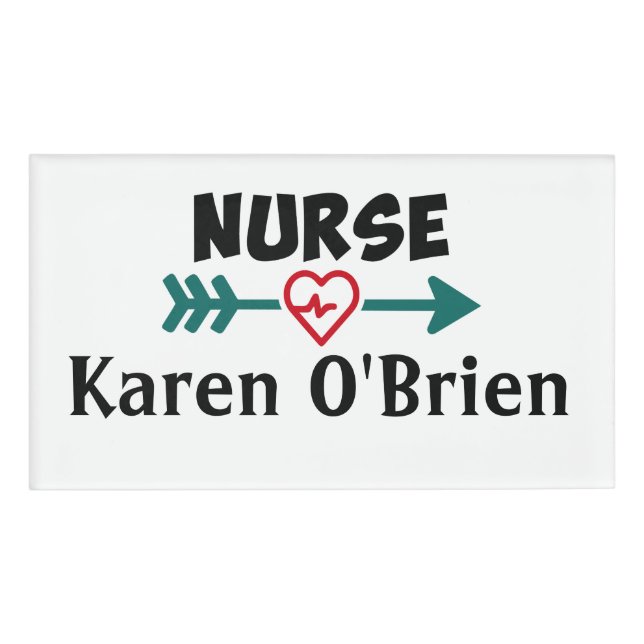 Custom Nurse Namenschild (Vorderseite)