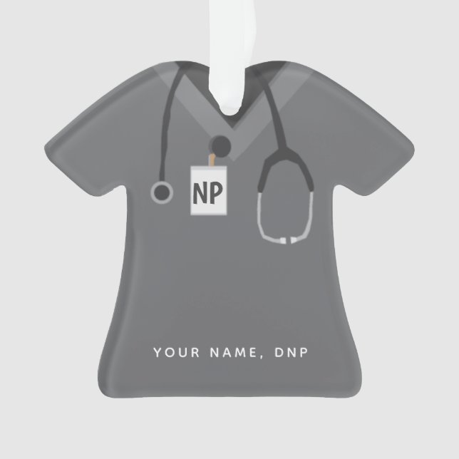 Custom Nurse Practitioner, in dem einfache Scrubs  Ornament (Vorderseite)