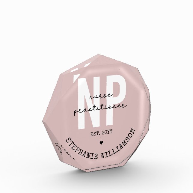 Custom Nurse Practitioner NP Abschluss Geschenk Fotoblock (Links)