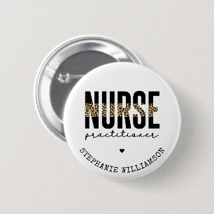 Custom Nurse Practitioner NP cheetah Abschluss Button