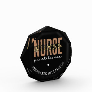 Custom Nurse Practitioner NP cheetah Abschluss Fotoblock