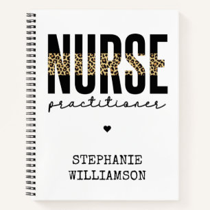 Custom Nurse Practitioner NP cheetah Abschluss Notizbuch
