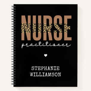 Custom Nurse Practitioner NP cheetah Abschluss Notizbuch