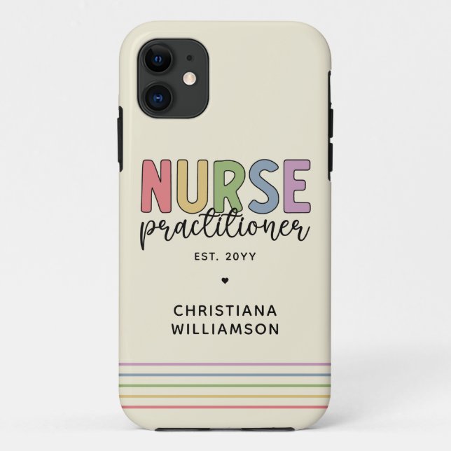 Custom Nurse Practitioner NP Nurse Abschluss Case-Mate iPhone Hülle (Rückseite)