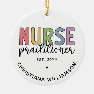Custom Nurse Practitioner NP Nurse Abschluss Keramik Ornament