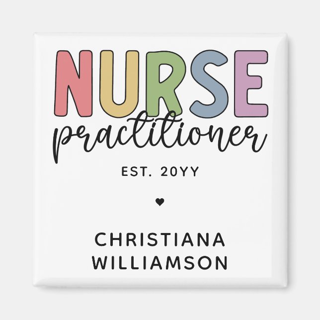 Custom Nurse Practitioner NP Nurse Abschluss Magnet (Vorne)