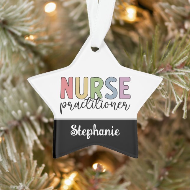 Custom Nurse Practitioner NP Nurse Abschluss Ornament (Baum)