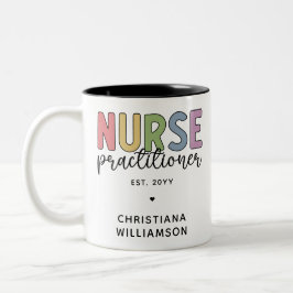 Custom Nurse Practitioner NP Nurse Abschluss Zweifarbige Tasse