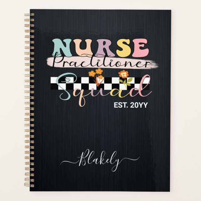 Custom Nurse Practitioner Squad NP Pastel Planner Planer (Vorderseite)