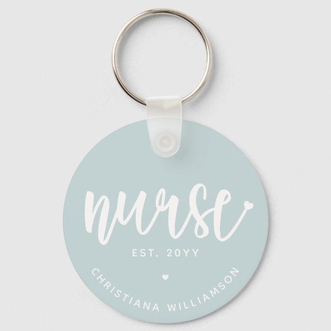Custom Nurse RN Nursing School Abschluss Gift Schlüsselanhänger (Vorderseite)