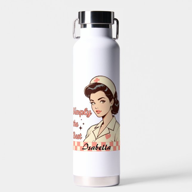 Custom Nurse Simply the Best Trinkflasche (Vorne)