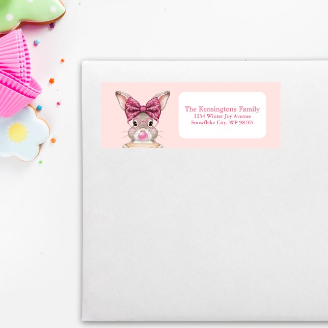 Custom Oaster Bunny Rücksendeadressen-Aufklebers (Custom Easter Bunny Return Address Labels)