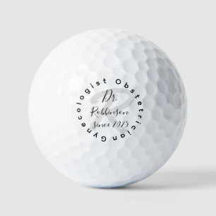 Custom Obgyn Obstetrician Gynecologin Monogram Golfball