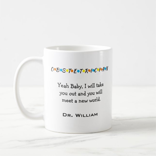 Custom Obstetrician - Gynäkologe Tasse (Links)