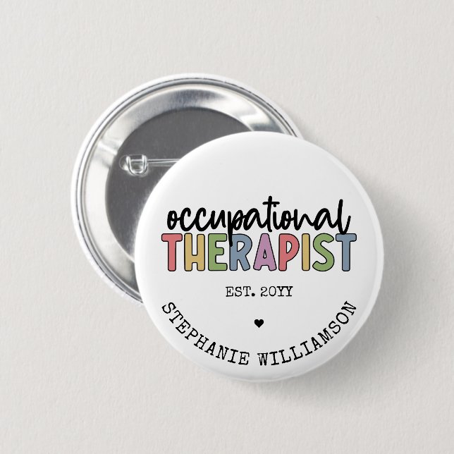 Custom Occupational Therapist OT Geschenke Button (Vorne & Hinten)
