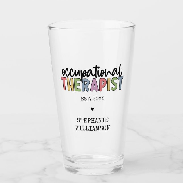 Custom Occupational Therapist OT Geschenke Glas (Vorderseite)