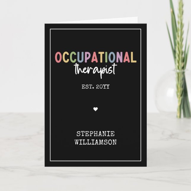 Custom Occupational Therapist OT Geschenke Karte (Vorderseite)