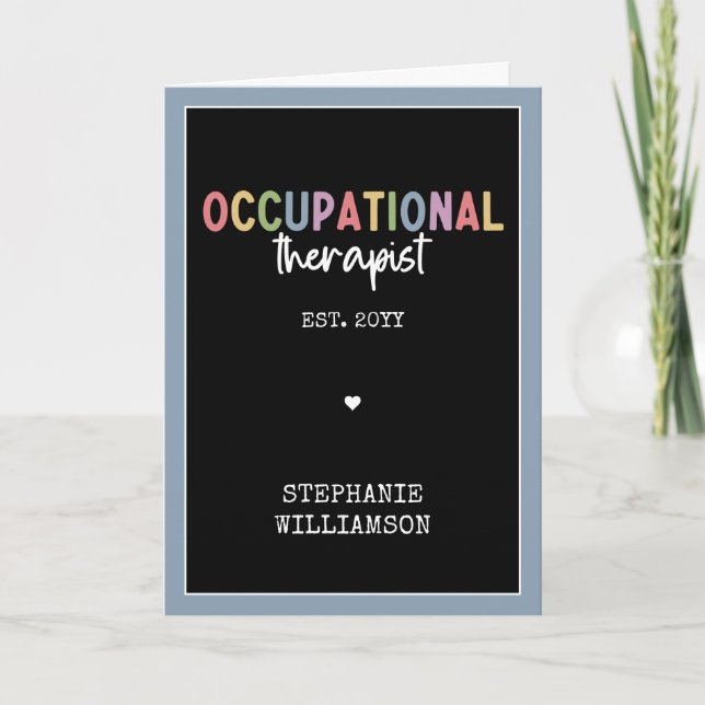 Custom Occupational Therapist OT Geschenke Karte (Vorderseite)